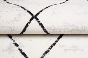 Tappeto Juno Cream Nero Geometrico Rombi