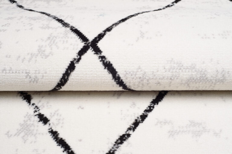 Tappeto Juno Cream Nero Geometrico Rombi