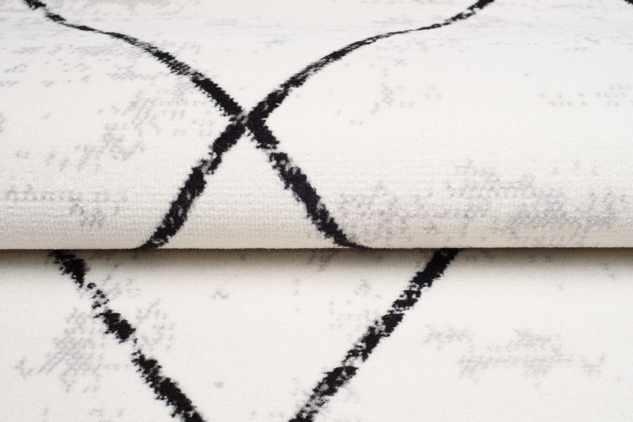 Tappeto Juno Cream Nero Geometrico Rombi