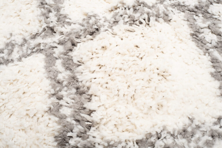 Tappeto Boho con Frange Crema a Scacchiera Shaggy