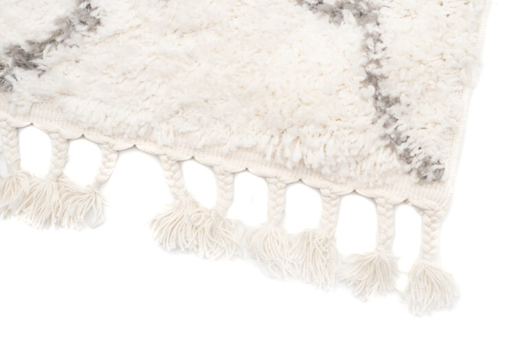Tappeto Boho con Frange Crema Marocchino Trifoglio