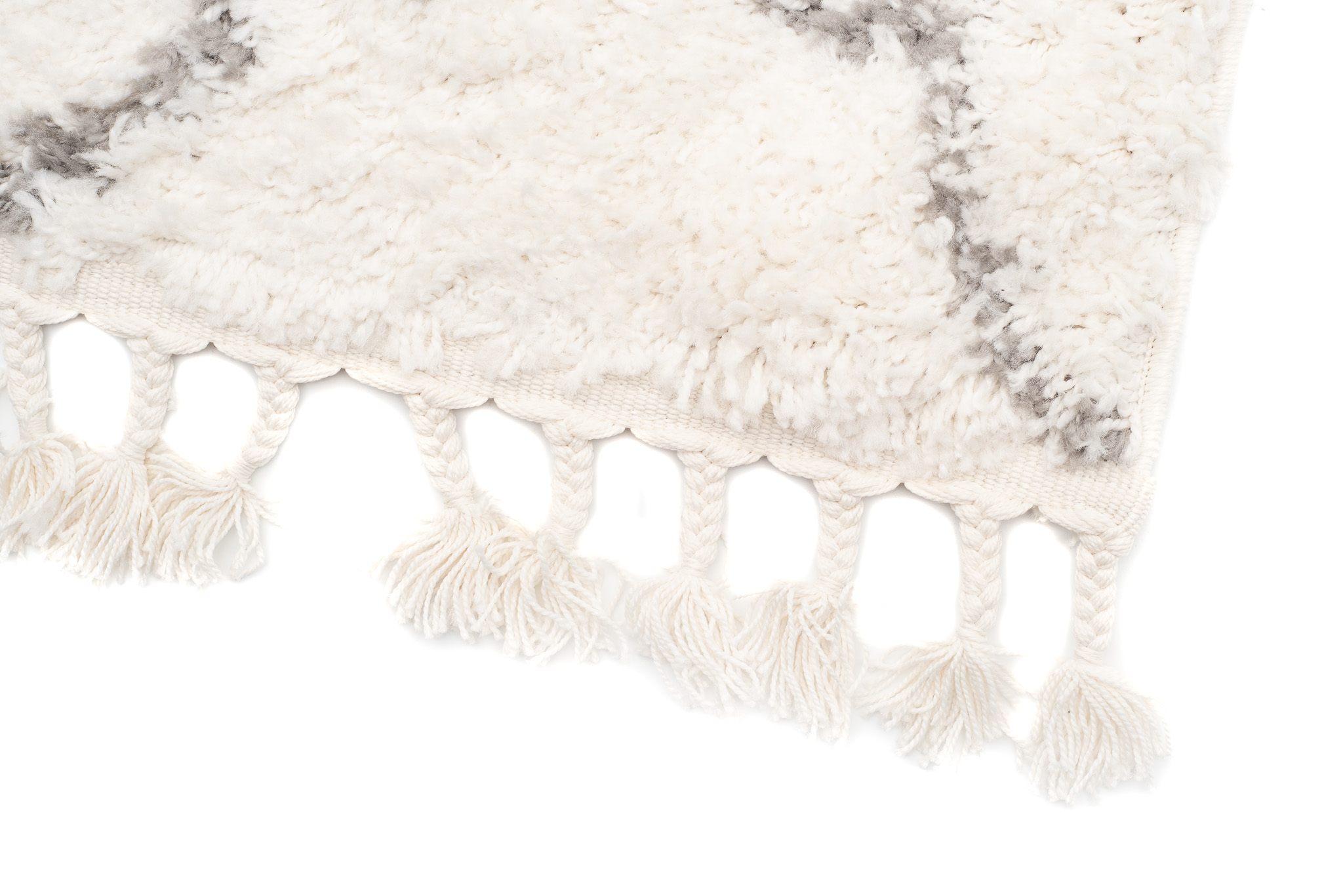 Tappeto Boho con Frange Crema Marocchino Trifoglio