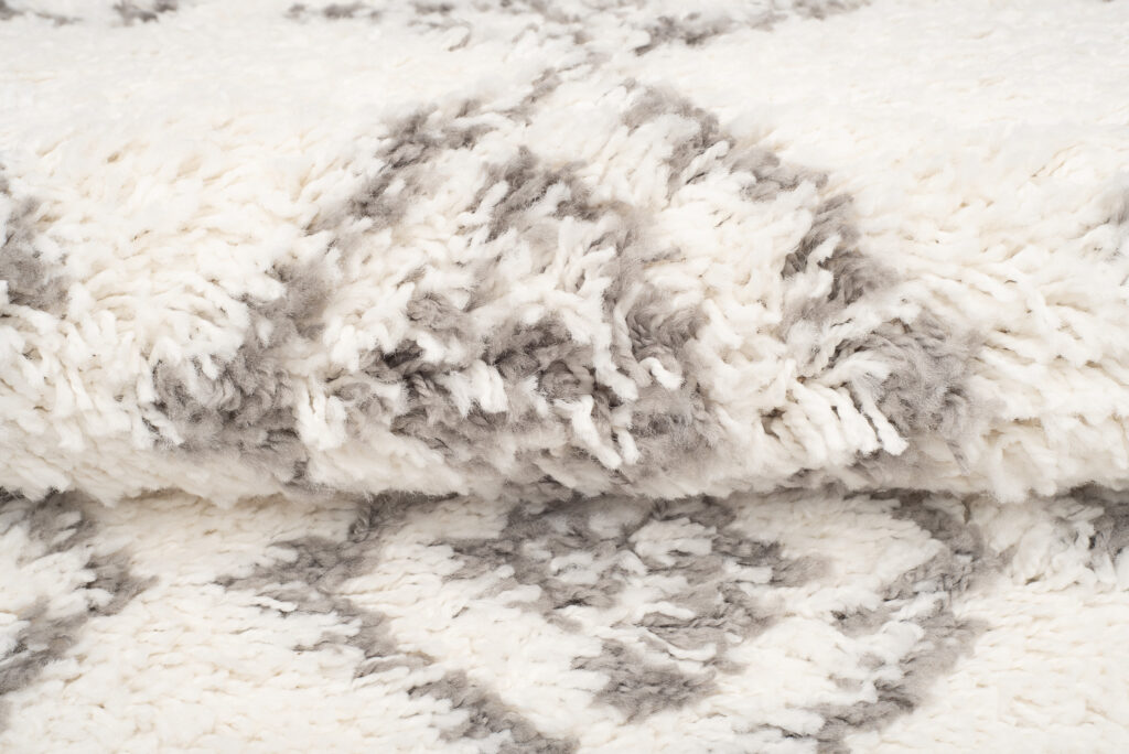 Tappeto Boho con Frange Crema Geometrico Shaggy