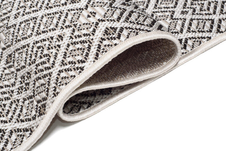 Tappeto Capri Salotto Cucina Terazzo Esterno Interno Geometrico Nero