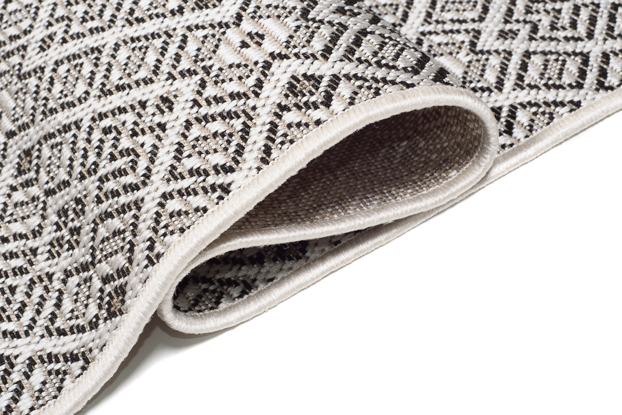 Tappeto Capri Salotto Cucina Terazzo Esterno Interno Geometrico Nero