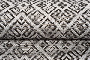 Tappeto Capri Salotto Cucina Terazzo Esterno Interno Geometrico Nero