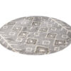 Tappeto Boho Rotondo Grigio Etnico Shaggy