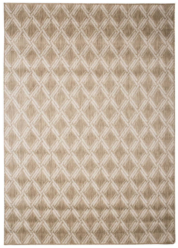 Tappeto Capri Design Moderno Geometrico Beige Marrone Chiaro Sisal