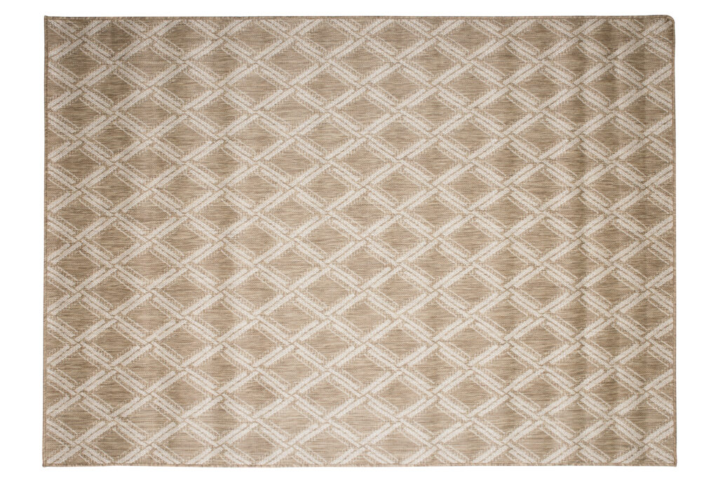 Tappeto Capri Design Moderno Geometrico Beige Marrone Chiaro Sisal