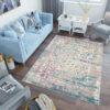 Tappeto Lazur Blu Grigio Vintage Floreale