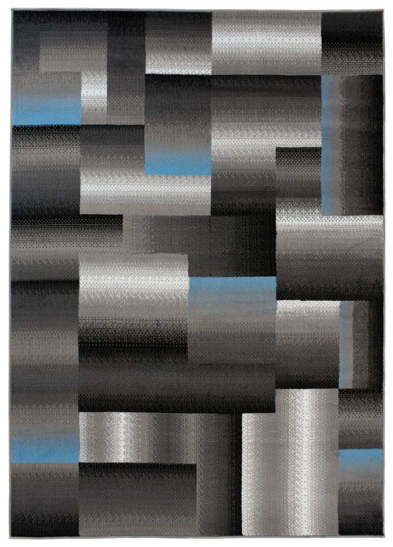 Tappeto Maya Grigio Blu Rettangoli