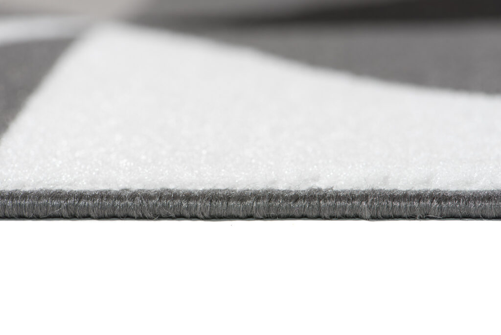 Tappeto Maya Grigio Bianco Trapezi Quadrati