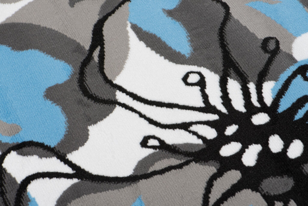Tappeto Maya Grigio Blu a Fiori