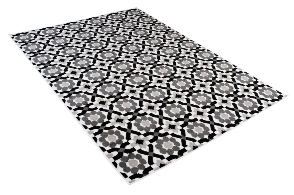 Tappeto Maya Grigio Floreale Mosaico