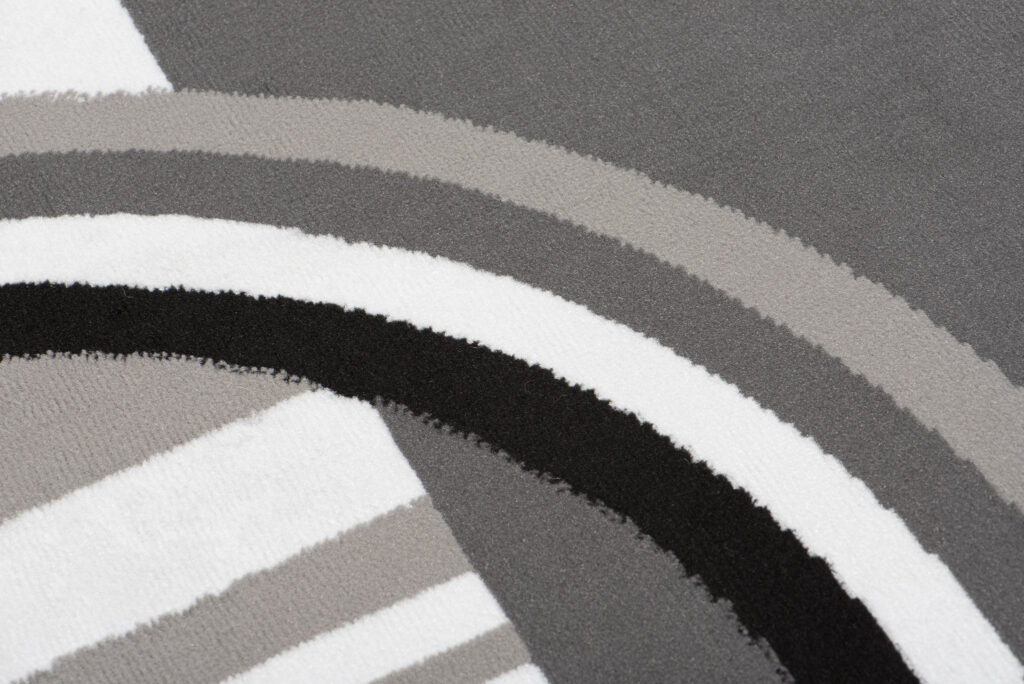 Tappeto Maya Grigio Bianco Geometrico Cerchi