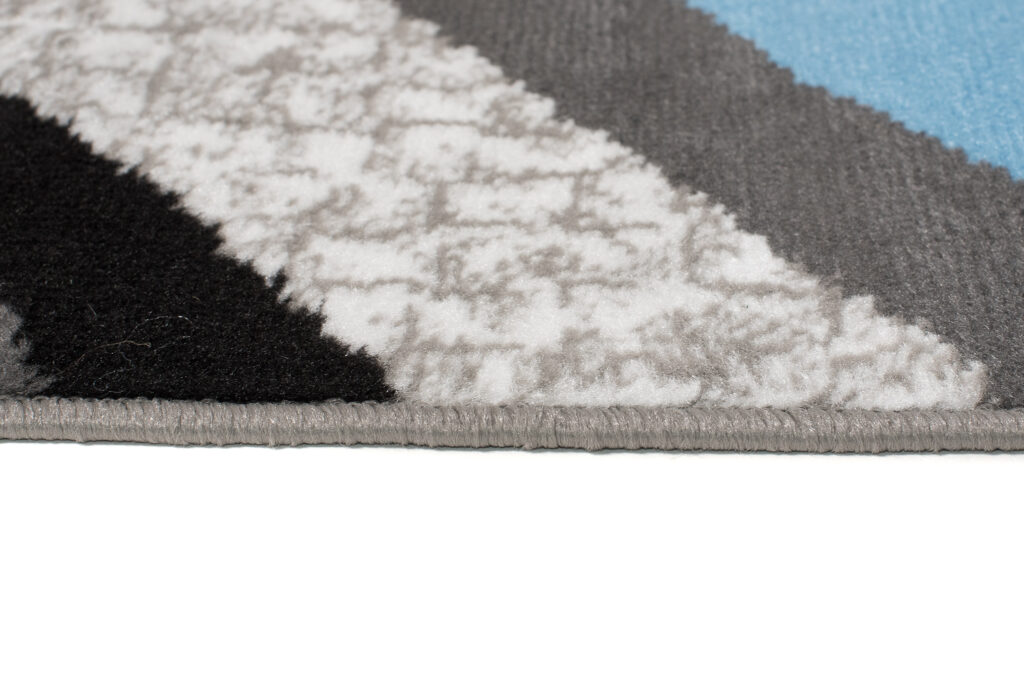 Tappeto Maya Grigio Blu Geometrico Linee