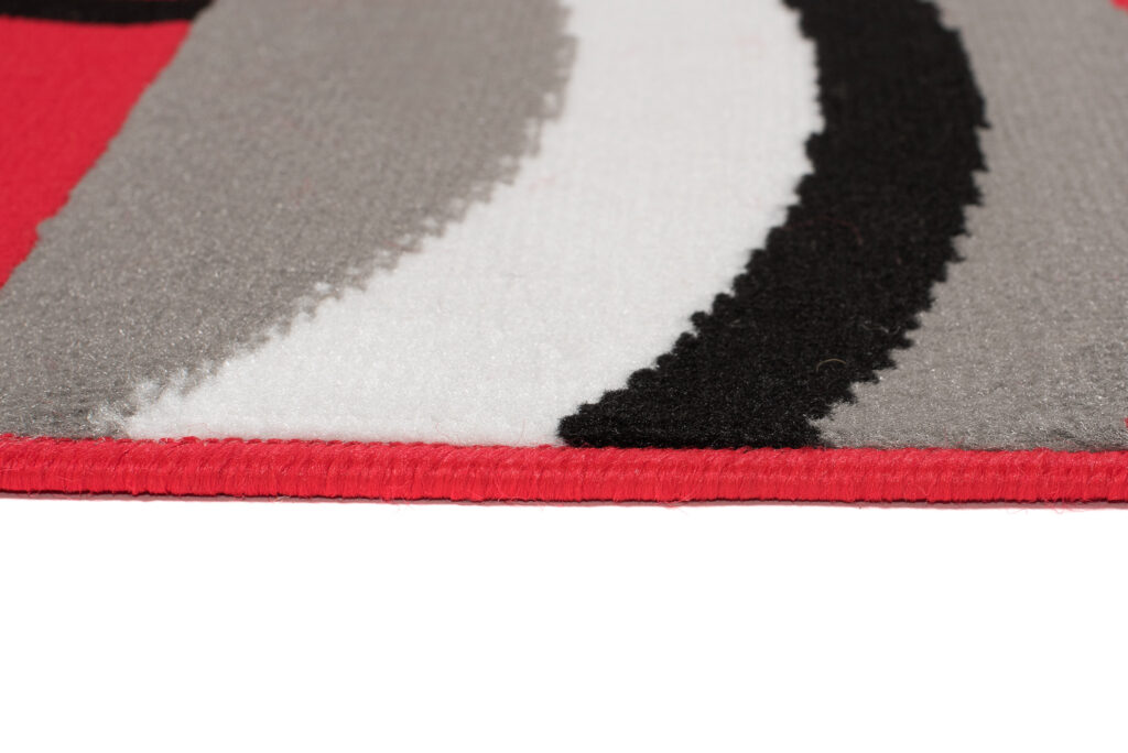 Tappeto Maya Rosso Grigio Geometrico