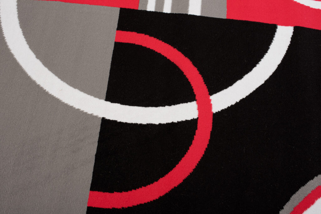 Tappeto Maya Rosso Grigio Geometrico