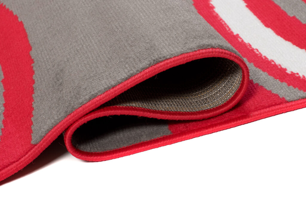 Tappeto Maya Rosso Grigio Geometrico