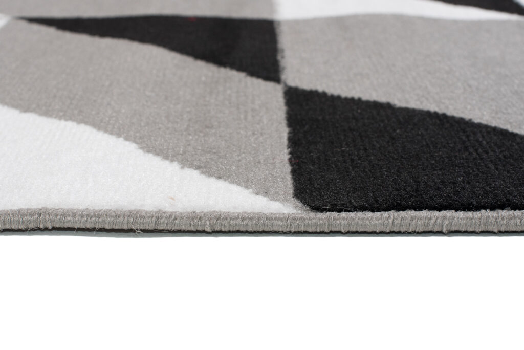 Tappeto Maya Grigio Rosso Triangoli