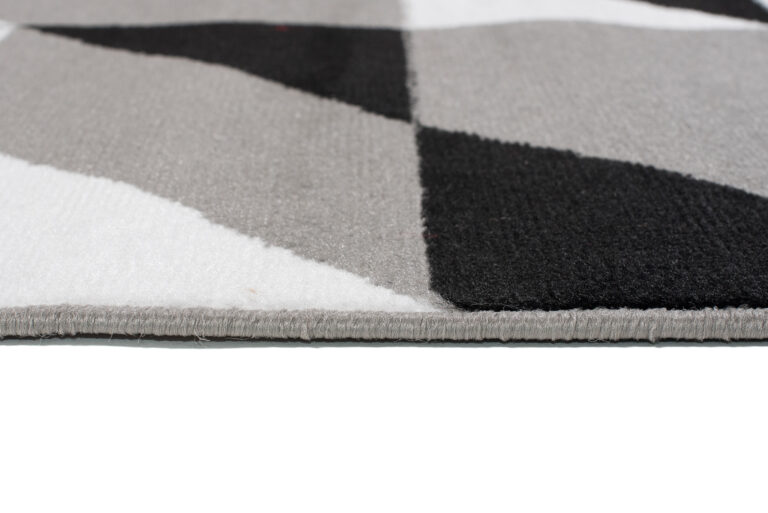 Tappeto Maya Grigio Rosso Triangoli