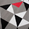 Tappeto Maya Grigio Rosso Triangoli