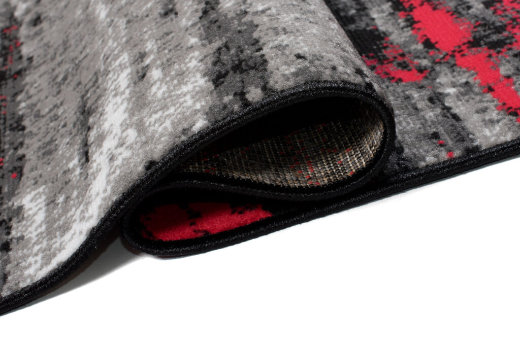 Tappeto Maya Grigio Rosso Astratto