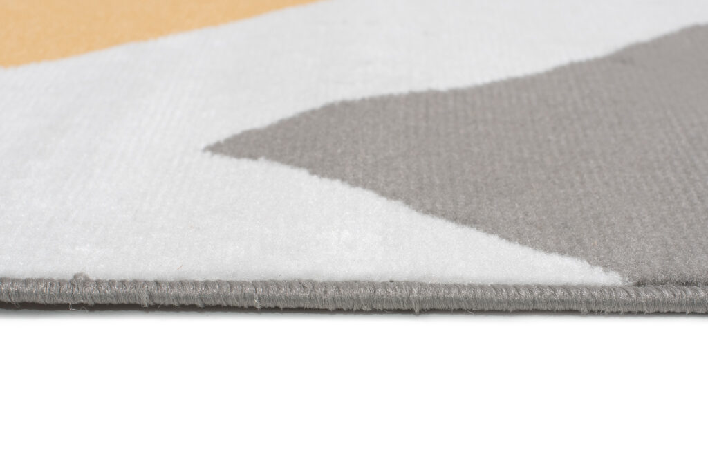 Tappeto Maya Grigio Giallo Geometrico Zigzag