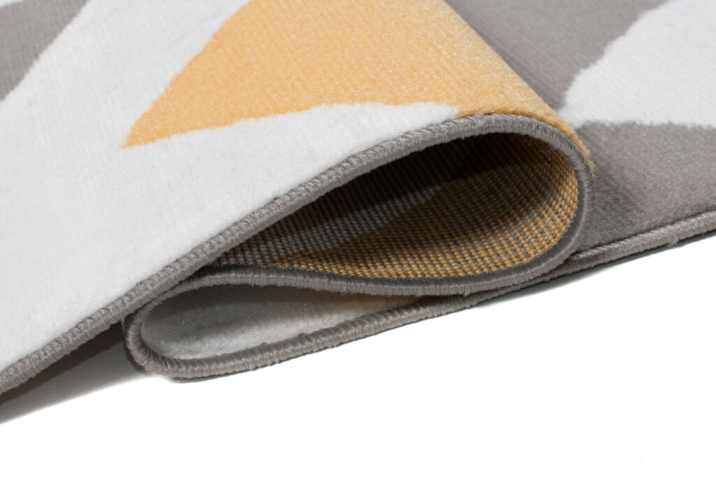 Tappeto Maya Grigio Giallo Geometrico Zigzag