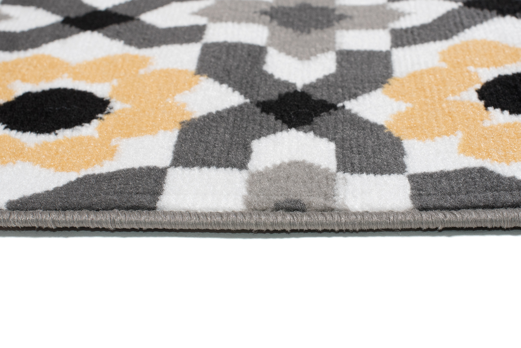 Tappeto Maya Grigio Giallo Floreale Mosaico