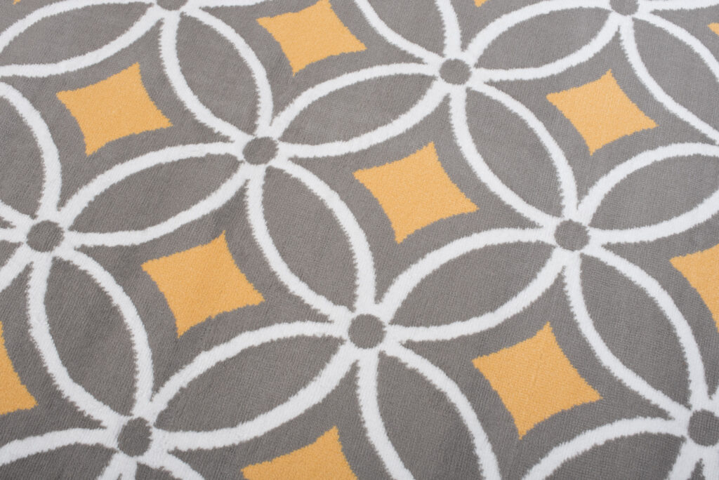 Tappeto Maya Grigio Giallo Geometrico Mosaico