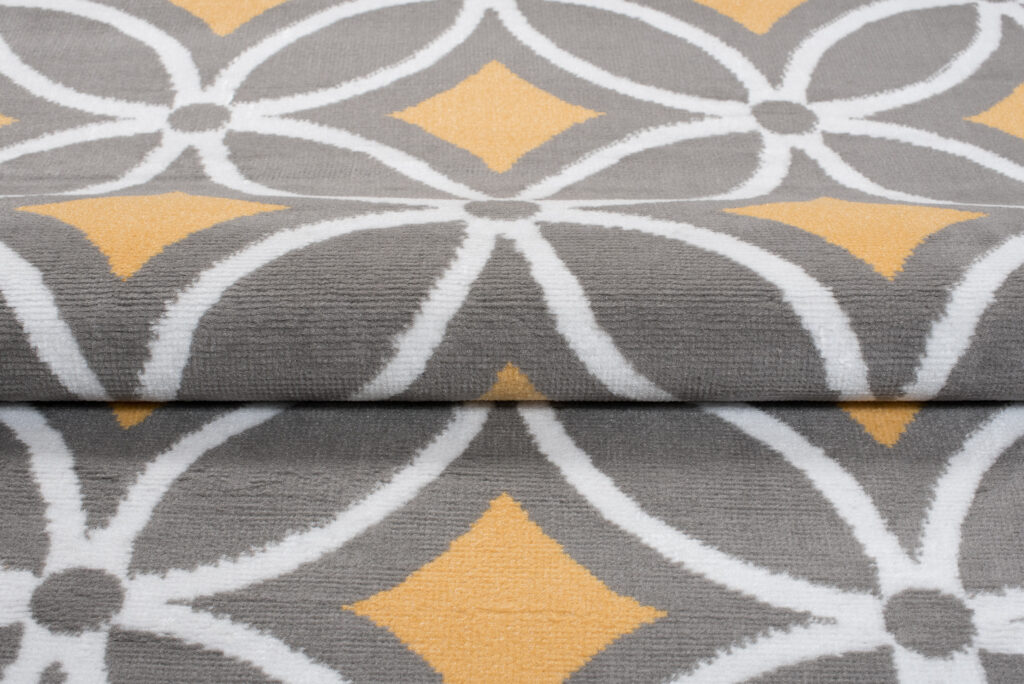 Tappeto Maya Grigio Giallo Geometrico Mosaico