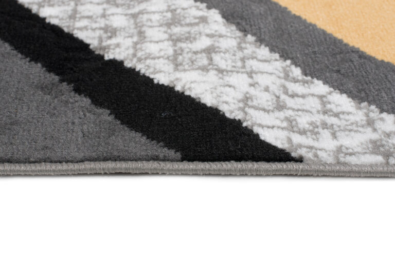 Tappeto Maya Grigio Giallo Geometrico Linee