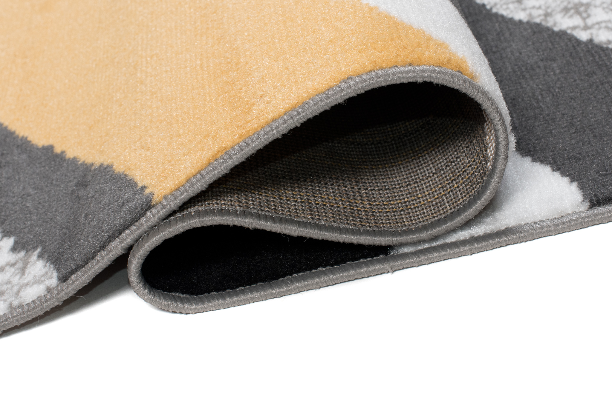 Tappeto Maya Grigio Giallo Geometrico Linee