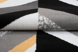 Tappeto Maya Grigio Giallo Geometrico Linee