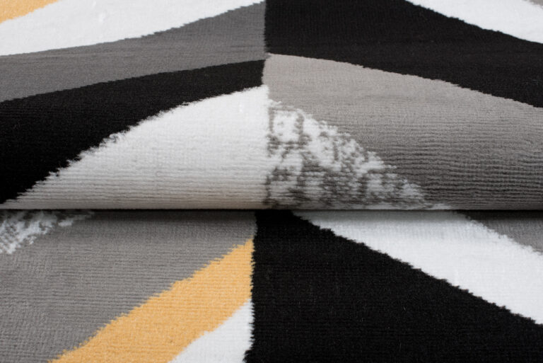 Tappeto Maya Grigio Giallo Geometrico Linee