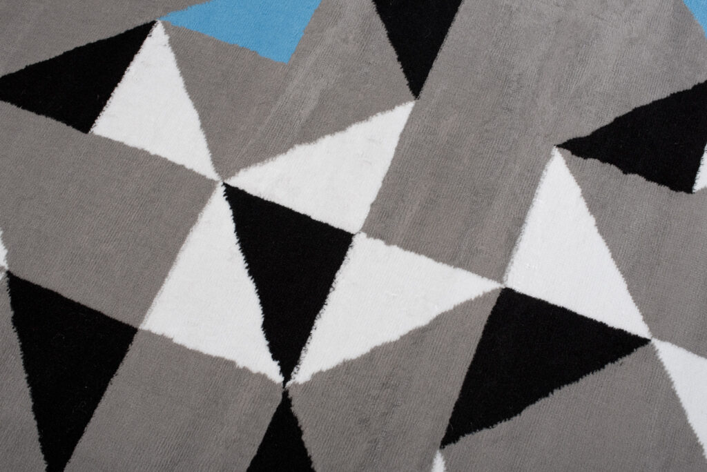 Tappeto Maya Grigio Blu Triangoli