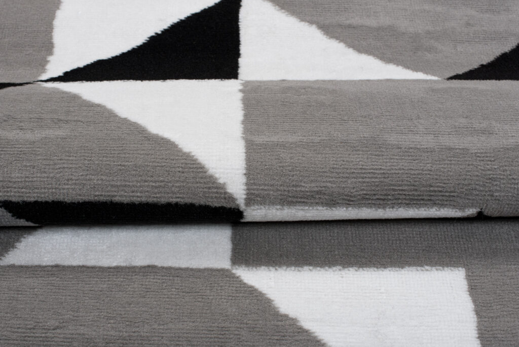Tappeto Maya Grigio Blu Triangoli