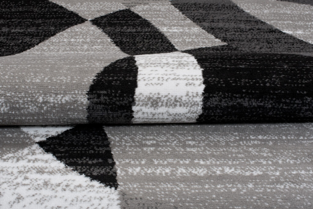 Tappeto Maya Grigio Nero Geometrico