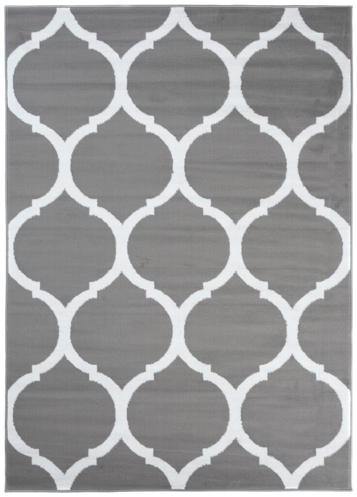 Tappeto Luxury Grigio Bianco Marocchino Trellis