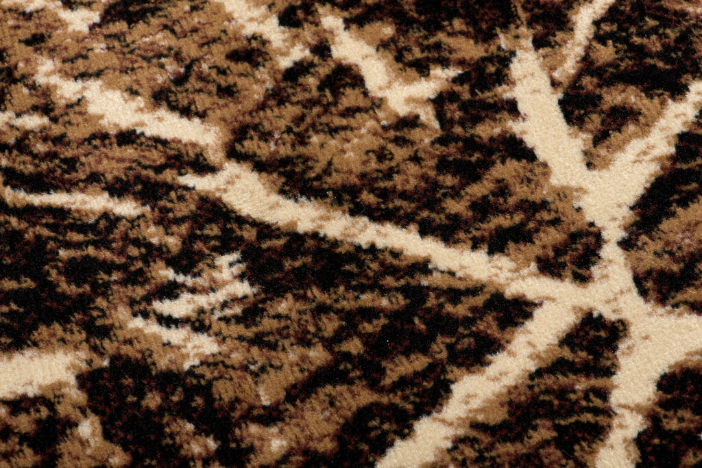 Tappeto Luxury Marrone Nero Legno Linee