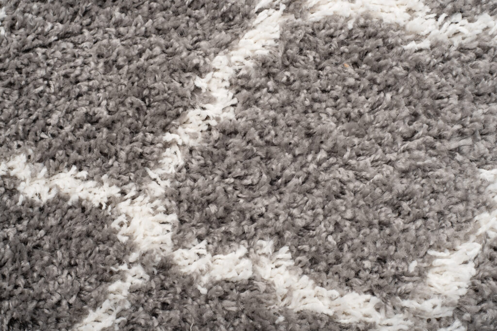 Tappeto Boho con Frange Grigio Trellis Shaggy