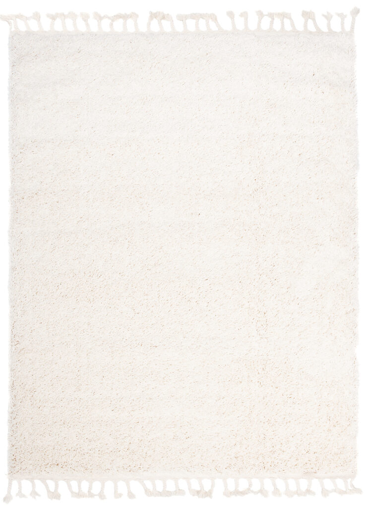 Tappeto Boho con Frange Crema Shaggy