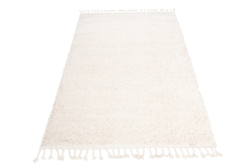Tappeto Boho con Frange Crema Shaggy