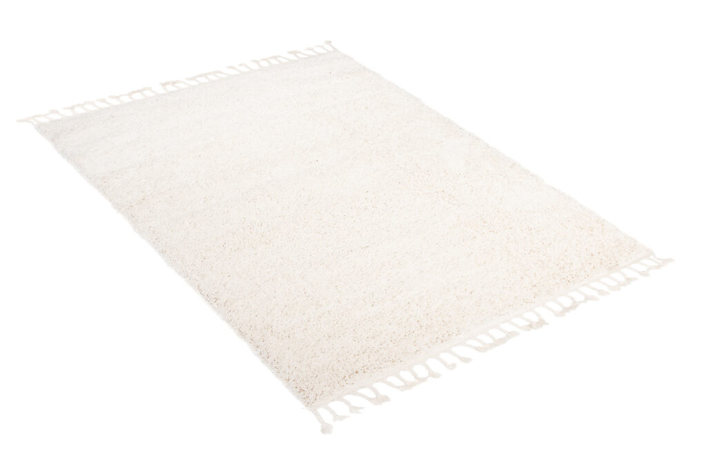 Tappeto Boho con Frange Crema Shaggy