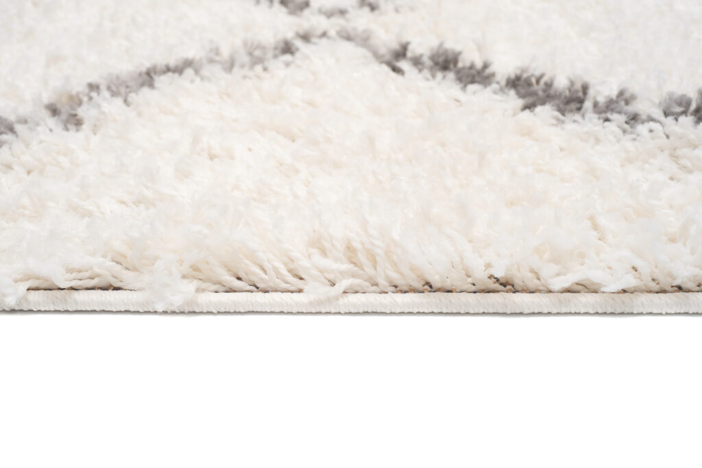 Tappeto Boho con Frange Crema Zigzag Shaggy