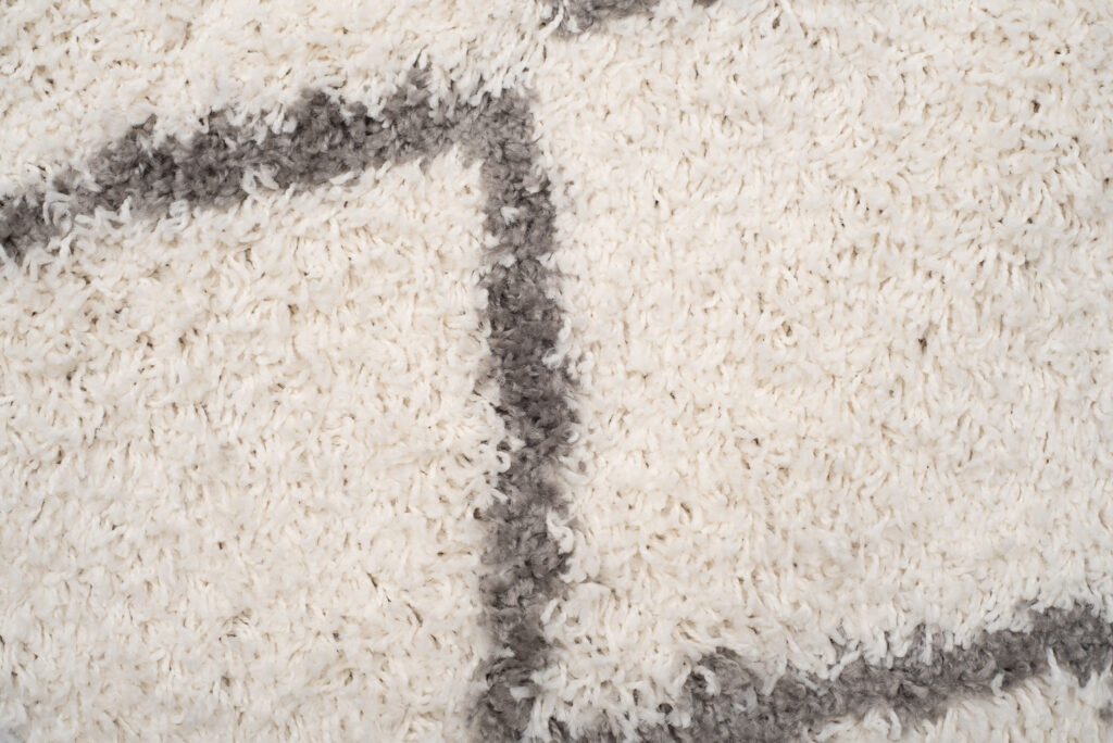 Tappeto Boho con Frange Crema Zigzag Shaggy