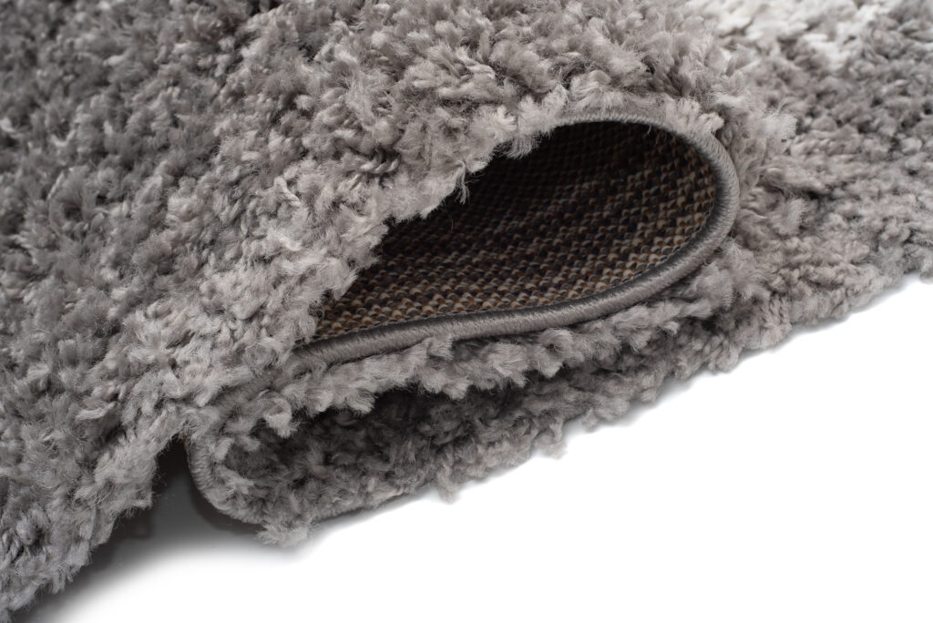 Tappeto Boho con Frange Grigio Etnico Shaggy