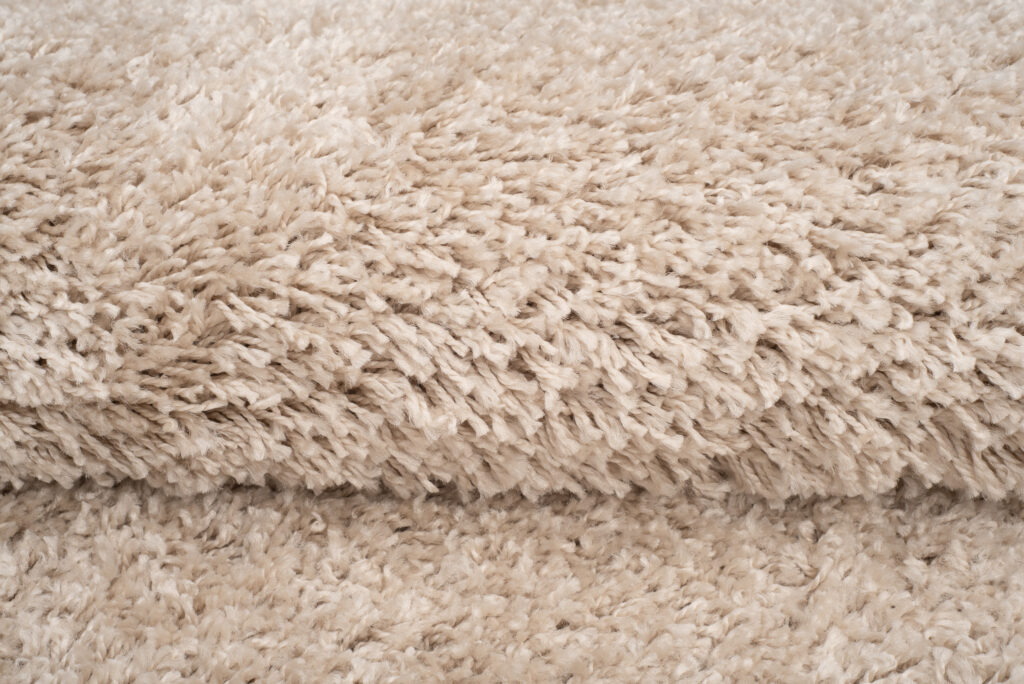 Tappeto Boho con Frange Beige Shaggy
