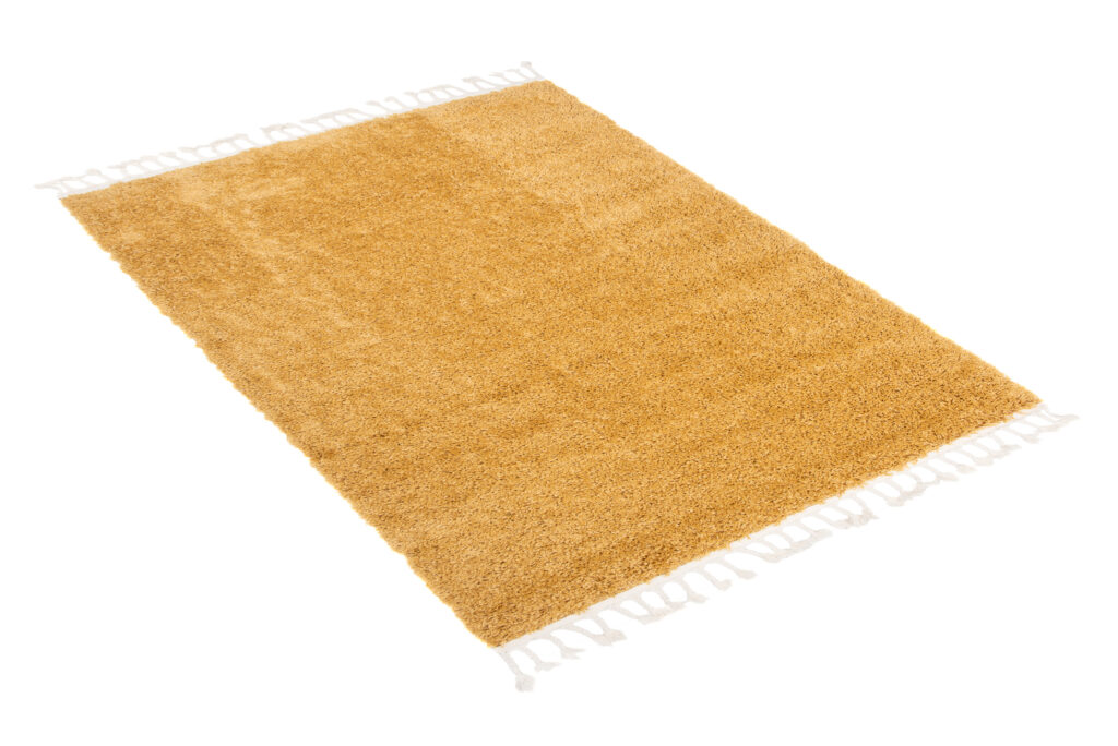 Tappeto Boho con Frange Senape Shaggy